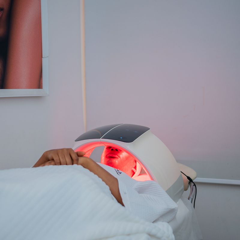 Infrared light therapy session