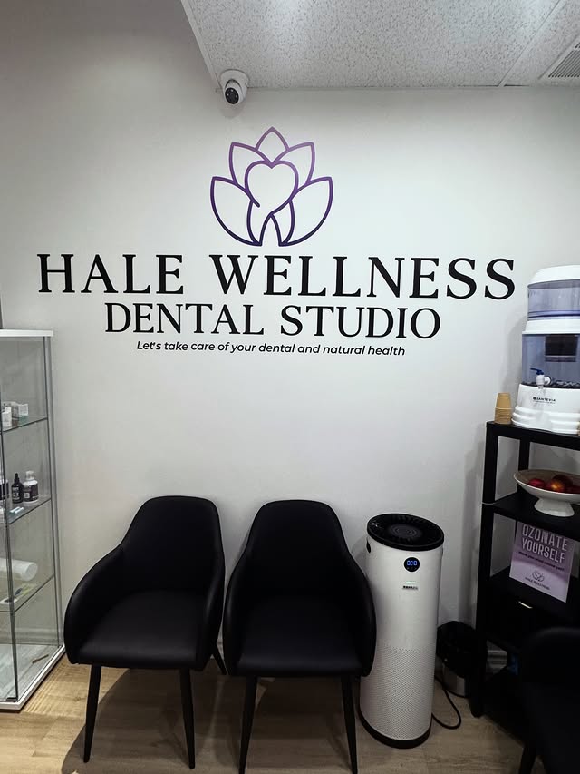 Inside Hale Wellness Dental Studio — the reception and wellness space